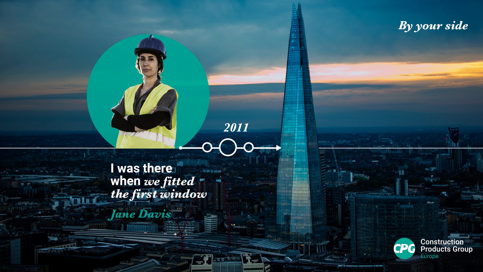 A digital timeline that uses visual storytelling to showcase CPG's journey within the construction industry.